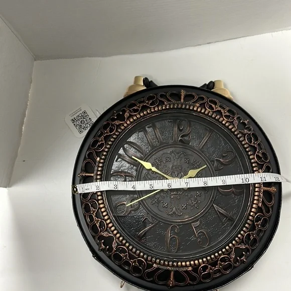 BLACK Real Working Clock Handbag NEW - Picture 11 of 12